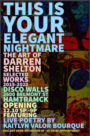 THIS IS YOUR ELEGANT NIGHTMARE–THE WORK OF DARREN SHELTON Comes to Disco Walls This Month 