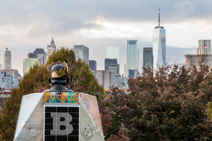 Sculpture Honoring Hip-Hop Legend Notorious B.I.G. Opens In Dumbo At Entrance To Brooklyn Bridge 