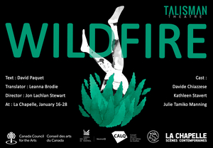 Talisman Theatre Presents The English Montreal Premiere Of David Paquet's WILDFIRE Next Month 