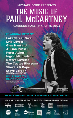 Ingrid Michaelson, Lyle Lovett, Allison Russell & More to Perform at THE MUSIC OF PAUL MCCARTNEY at Carnegie Hall 