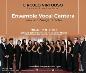 Concierto A Capela Ofrecerá El Ensamble Vocal Cantera En El Conservatorio Nacional De Música 