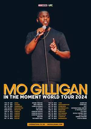 Mo Gilligan Announces UK Leg Of Forthcoming In The Moment 2024 World Tour 