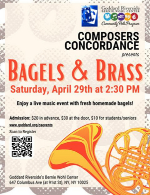 Composers Concordance Presents BAGELS & BRASS This April 