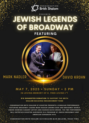 Mark Nadler Will Highlight Jewish Composers at Congregation Brith Shalom 