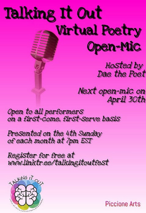 TALKING IT OUT FEST to Host Virtual Poetry Open-Mic Tonight 