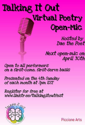 TALKING IT OUT FEST to Host Virtual Poetry Open-Mic Tonight Image