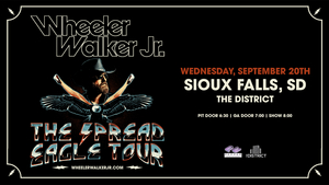 Wheeler Walker Jr. Comes to The District in Sioux Falls in September 