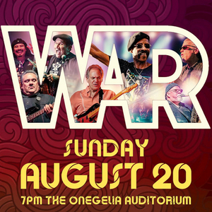 The Warner Theatre Presents WAR In The Oneglia Auditorium, August 20 