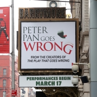 Up on the Marquee: PETER PAN GOES WRONG Photo