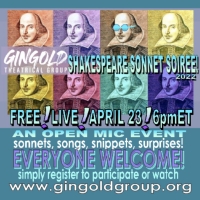 Gingold Theatrical Group to Celebrate Shakespeare's Birthday with SHAKESPEARE SONNET  Photo
