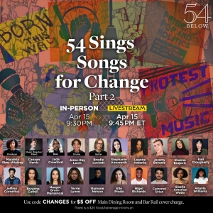 54 SINGS SONGS FOR CHANGE to be Presented in April Photo
