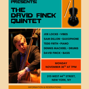 David Finck Quintet to Perform at Birdland Jazz Club Photo