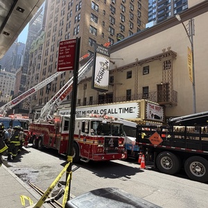 Three-Alarm Fire Ongoing at Broadways Eugene ONeill Theatre Photo