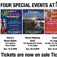GLORIA'S MIAMI NIGHTS, FEAST OF LAUGHS and More Announced at Chappaqua PAC This Novem Photo