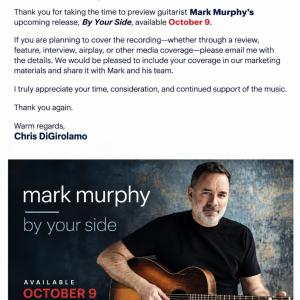 Mark Murphy Releases BY YOUR SIDE Album Photo