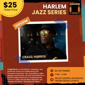 Craig Harris to Kick Off September Jazz Series at Harlem Jazz Boxx