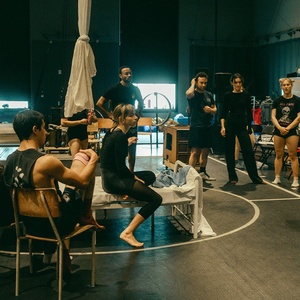 Cast Set for THE ATTIC: THINGS I’VE SEEN WHILE LYING ON MY BACK at The Goodman Photo