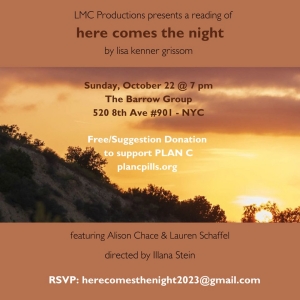 Alison Chace and Lauren Schaffel To Star in Industry Reading of HERE COMES THE NIGHT Video
