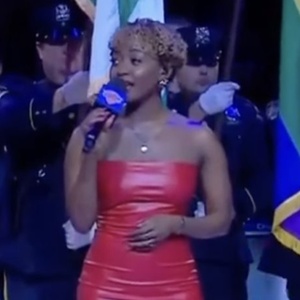Video: Aisha Jackson Performs National Anthem at Knicks Game Pride Night Photo