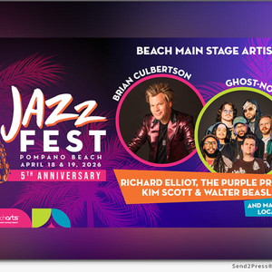 JAZZ FEST POMPANO BEACH To Return for 5th Year with Brian Culbertson, Ghost-Note and  Photo