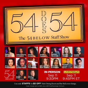 Feature: 54 DOES 54: THE 54 BELOW STAFF SHOW Returns To 54 Below September 11th Photo