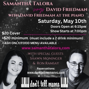 Review: TRUST THE WIND: SAMANTHA TALORA SINGS DAVID FRIEDMAN at Don't Tell Mama Is Pu Photo