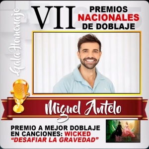Miguel Antelo gana el Premio Nacional de Doblaje por WICKED