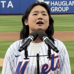 Video: Helen J. Shen Performs National Anthem at Mets Game Video