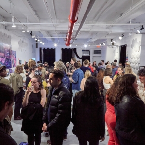 The Village Presents ARTWORKS-IN-PROGRESS Event Salon X At Ideal Glass Studios Photo