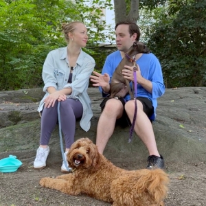 Exclusive: Natasha Hodgson & Jak Malone Cuddle up with Their Broadway Pets, Sydney & Dracula
