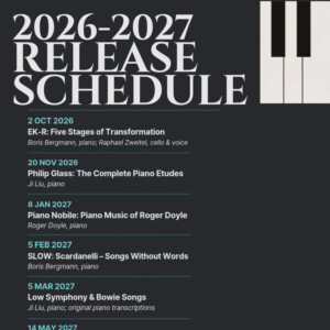 Heresy Records to Release Six Piano Albums Featuring Glass, Liszt and Bowie Photo