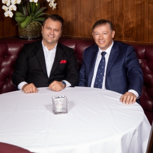 Benjamin Prelvukaj and Benjamin Sinanaj on Benjamin Restaurant Group Photo