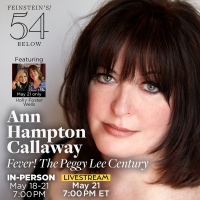 10 Videos That Get Us Hot For FEVER! THE PEGGY LEE CENTURY Starring Ann Hampton Callaway Photo