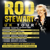 Rod Stewart Extends 2022 U.K. Arena Tour Due to Popular Demand