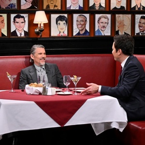 Video: Jimmy Fallon Recreates Sardi's for Ethan Hawke TONIGHT SHOW Visit