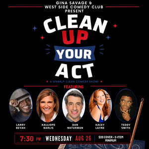 CLEAN UP YOUR ACT Comedy Showcase to Feature Kalliope Barlis at West Side Comedy Club Photo