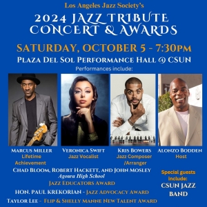 LA Jazz Society To Honor Salutes Renowned Bassist Marcus Miller, Kris Bowers and Vero Photo