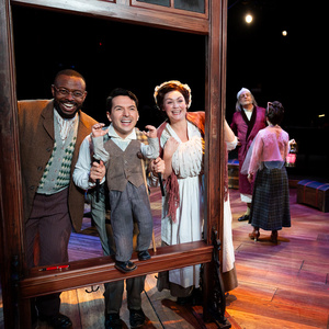 Cast Set for EBENEZER SCROOGES BIG SAN DIEGO CHRISTMAS SHOW at The Old Globe Photo