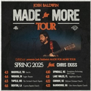 Josh Baldwin to Launch 2025 MADE FOR MORE Spring Headline Tour Photo