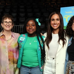 Meghan, Duchess Of Sussex Joins Director Alysa Nahmias And The Girls Scouts At Cookie Photo