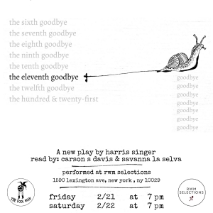 THE ELEVENTH GOODBYE: A NEW PLAY to be Presented by The Fool Volk Photo