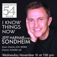 Jeff Harnar Sings Sondheim At Feinstein's/54 Below Next Month