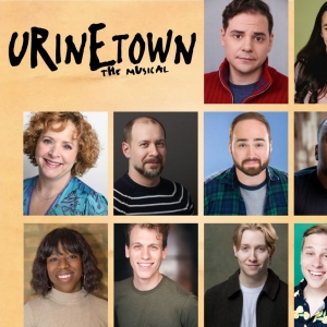 Cast Set for URINETOWN at Theo Ubique Cabaret Theatre Photo