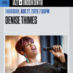 Denise Thimes to Perform Two Shows at Dizzy's in New York Photo