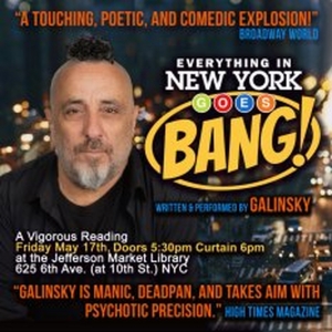 Robert Galinsky's EVERYTHING IN NEW YORK GOES BANG! to Play Jefferson Market Library