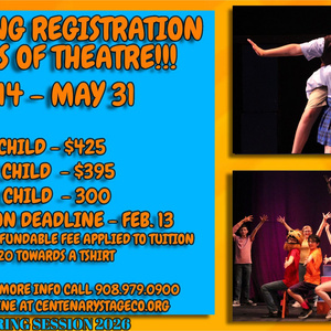 Centenary Stage Company Opens Registration for 2026 Young Performers Workshop