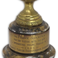 Frank Sinatra's 1945 Golden Globe Award for Film Promoting Jewish Tolerance to be Auc Photo
