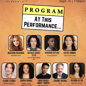 AT THIS PERFORMANCE... to Return to The Green Room 42 in September Photo