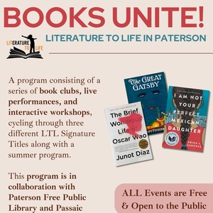 Literature to Life Will Present BOOKS UNITE Event in Paterson Interview