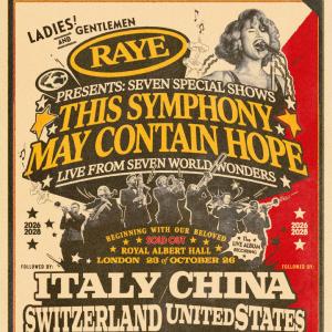 RAYE to take THIS SYMPHONY MAY CONTAIN HOPE orchestral show to six countries Photo